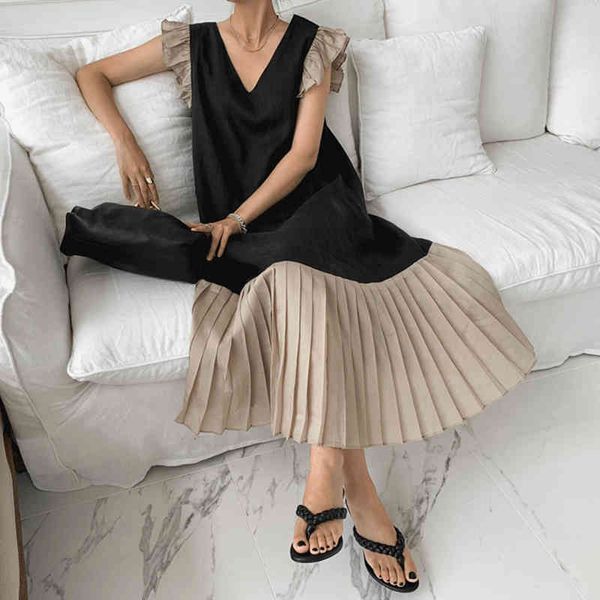 casual dresses colorfaith women summer dress vintage elegant fashionable color blocking patchwork pleated korean long dr66200 31g4, Black;gray
casual dresses colorfaith women summer dress vintage elegant fashionable color blocking patchwork pleated korean long dr66200 31g4, Black;gray