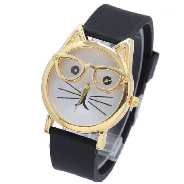 wristwatches gnova platinum big smiling kitty with glasses women watch silicone cat golden ears woman retro vintage ladies wristwatch, Slivery;brown
wristwatches gnova platinum big smiling kitty with glasses women watch silicone cat golden ears woman retro vintage ladies wristwatch, Slivery;brown