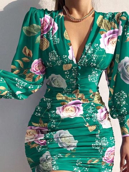 casual dresses lantern sleeves low waist floral print pleated tight-fitting mini dress elegant temperament women, Black;gray
casual dresses lantern sleeves low waist floral print pleated tight-fitting mini dress elegant temperament women, Black;gray