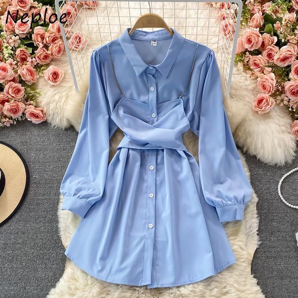 casual dresses neploe temperament fake two-piece female robe lace-up slim waist vestido mujer 2021 autumn long-sleeve solid color dress wome, Black;gray
casual dresses neploe temperament fake two-piece female robe lace-up slim waist vestido mujer 2021 autumn long-sleeve solid color dress wome, Black;gray