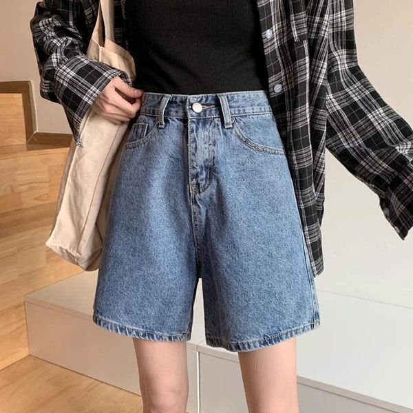 straight wide leg denim jeans shorts for women korean style loose high waist casual capris c6310 women's, White;black
straight wide leg denim jeans shorts for women korean style loose high waist casual capris c6310 women's, White;black