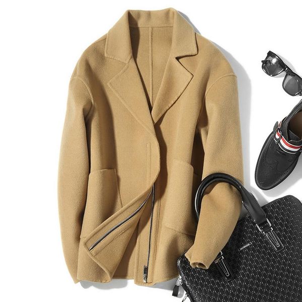 men's wool & blends 100%wool coat short spring autumn double-sided jacket men and man overcoat abrigo hombre d-04-19511 kj1040, Black
men's wool & blends 100%wool coat short spring autumn double-sided jacket men and man overcoat abrigo hombre d-04-19511 kj1040, Black