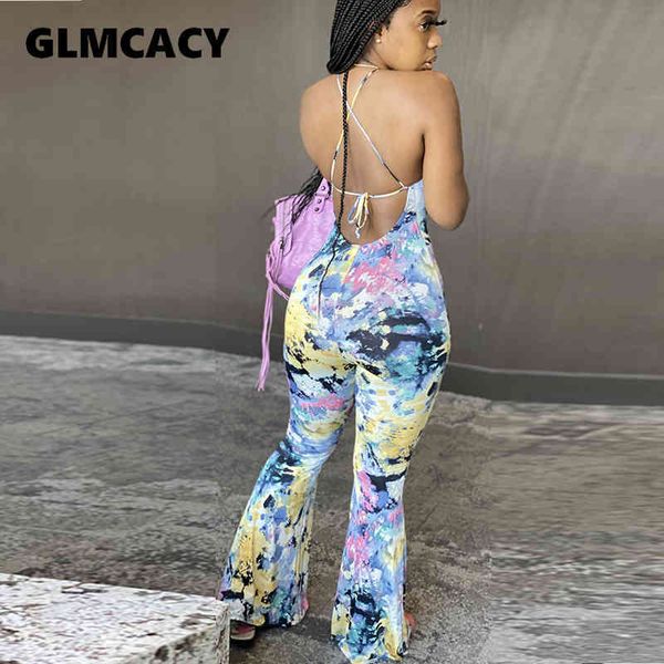 women tie dye printed halter backless bodycon bell bottom jumpsuits & club night out overalls, Black;white
women tie dye printed halter backless bodycon bell bottom jumpsuits & club night out overalls, Black;white