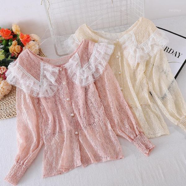 lace shirt two-piece set women's lightly mature suspenders base see-through ruffles solid color sweet blouses & shirts, White
lace shirt two-piece set women's lightly mature suspenders base see-through ruffles solid color sweet blouses & shirts, White