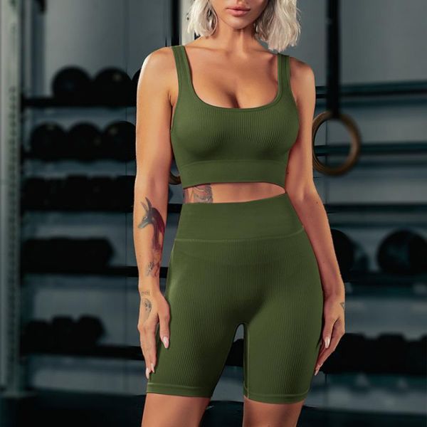 yoga outfit seamless ribbed suit women gym workout clothes sports bra + running shorts tracksuit 2 pieces set fitness outfits
yoga outfit seamless ribbed suit women gym workout clothes sports bra + running shorts tracksuit 2 pieces set fitness outfits