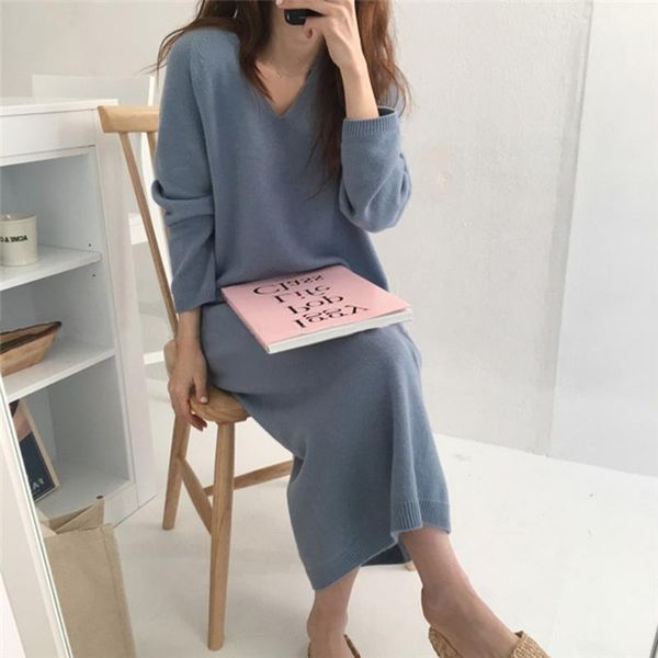 women's sweaters pullovers women autumn sweater dress long sleeve winter simple knitted vintage solid v-neck korean loose warm elegant, White;black
women's sweaters pullovers women autumn sweater dress long sleeve winter simple knitted vintage solid v-neck korean loose warm elegant, White;black