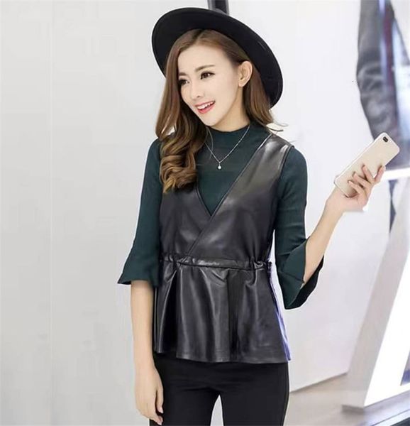 jacket women's plutonium leather wears all-match plus size skinny short female sleeveless waistband vest with cleavage on foreign zh25, Black;brown
jacket women's plutonium leather wears all-match plus size skinny short female sleeveless waistband vest with cleavage on foreign zh25, Black;brown