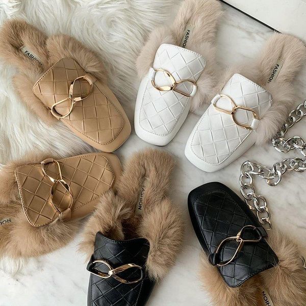 furry slippers women's 2021 autumn winter fashion outer wear baotou muller shoes fur half flat casual, Black
furry slippers women's 2021 autumn winter fashion outer wear baotou muller shoes fur half flat casual, Black