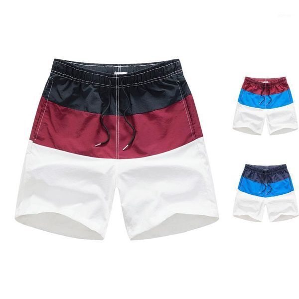 men's shorts five point cool summer breathable leisure sports comfortable color contrast beach, White;black
men's shorts five point cool summer breathable leisure sports comfortable color contrast beach, White;black