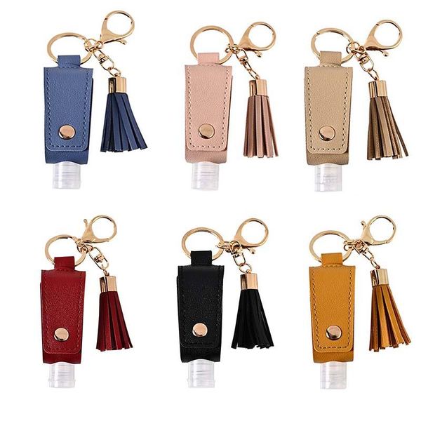 keychains hand sanitizer bottle with tassel keychain 30ml portable empty reusable pu leather key chains holder carriers, Silver
keychains hand sanitizer bottle with tassel keychain 30ml portable empty reusable pu leather key chains holder carriers, Silver