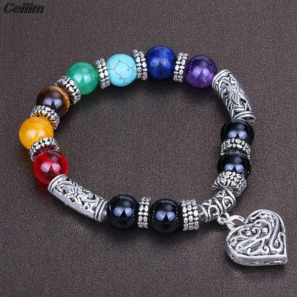 beaded, strands women 8mm bracelets bangles 7 chakra healing balance beads heart charm bracelet female reiki prayer stones jewelry drop, Black
beaded, strands women 8mm bracelets bangles 7 chakra healing balance beads heart charm bracelet female reiki prayer stones jewelry drop, Black