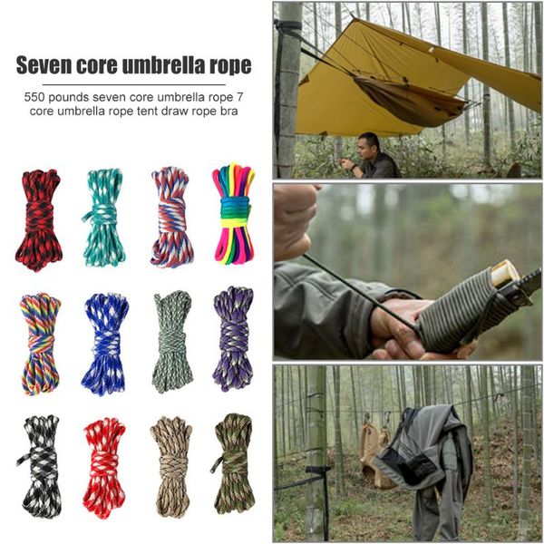 12x 7 strand cores tent paracord rope camping hiking clothesline outdoor diy parachute cord gadgets
12x 7 strand cores tent paracord rope camping hiking clothesline outdoor diy parachute cord gadgets
