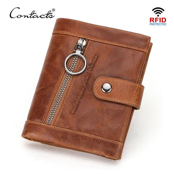 wallets contact's casual men's wallet genuine leather brand rfid male coin purse small bifold holder high quality, Red;black
wallets contact's casual men's wallet genuine leather brand rfid male coin purse small bifold holder high quality, Red;black