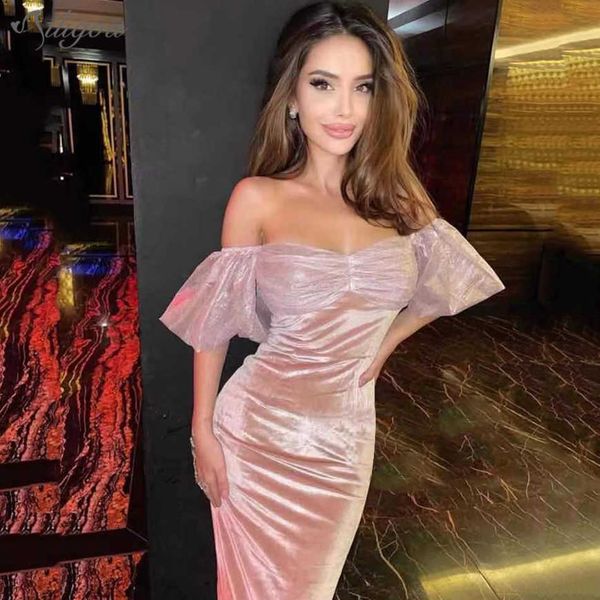 women's summer strapless short puff sleeve velvet sequins midi apricot black ladies dress party vestidos 210527, Black;gray
women's summer strapless short puff sleeve velvet sequins midi apricot black ladies dress party vestidos 210527, Black;gray
