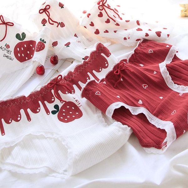 women's panties breathable female underpants strawberry hearted printed 1pcs lace mid-waist fashion lingerie women soft cotton underwea, Black;pink
women's panties breathable female underpants strawberry hearted printed 1pcs lace mid-waist fashion lingerie women soft cotton underwea, Black;pink
