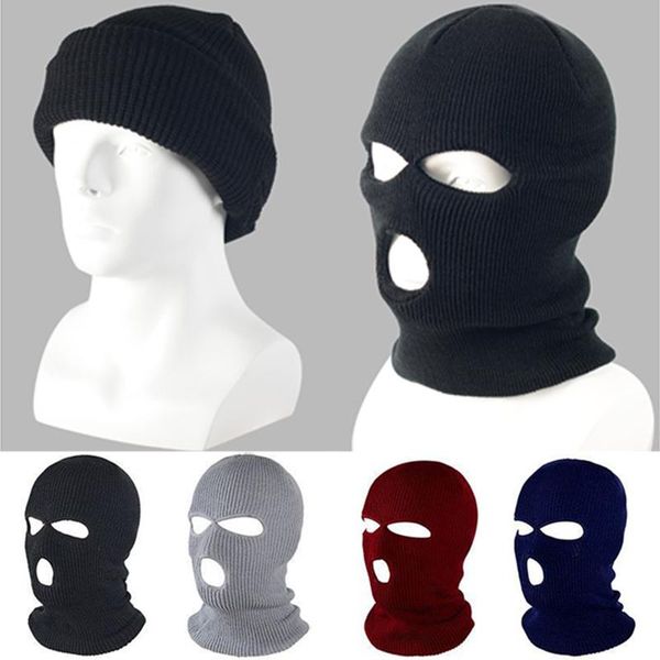 outdoor hats full face cover mask three 3 hole balaclava knit hat army tactical cs winter ski cycling beanie scarf warm masks, Black;white
outdoor hats full face cover mask three 3 hole balaclava knit hat army tactical cs winter ski cycling beanie scarf warm masks, Black;white