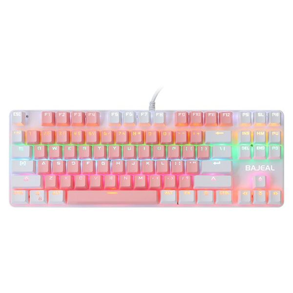 mechanical keyboard two-color 87-key green axis pink gaming girl abs wear-resistant keycap keyboards
mechanical keyboard two-color 87-key green axis pink gaming girl abs wear-resistant keycap keyboards