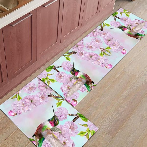 spring cherry blossom hummingbird modern kitchen mat home entrance doormat bathroom non-slip rug floor in the room carpets
spring cherry blossom hummingbird modern kitchen mat home entrance doormat bathroom non-slip rug floor in the room carpets