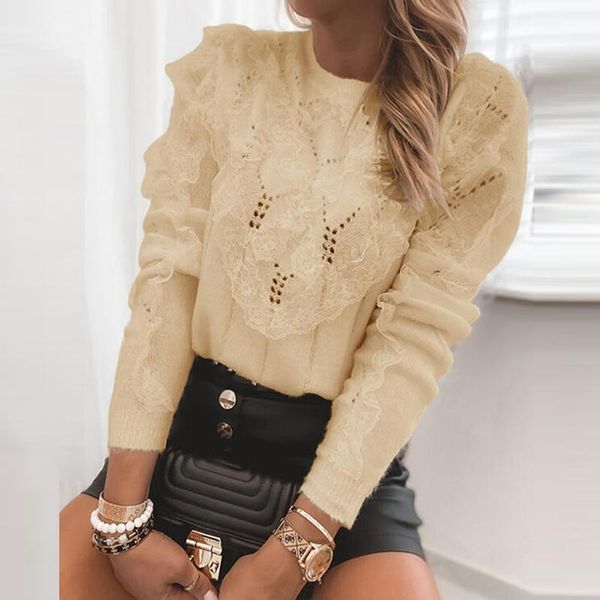 women's sweaters women fashion casual o-neck long sleeve pullover autumn lady elegant lace hollow out design sweater solid color jumpe, White;black
women's sweaters women fashion casual o-neck long sleeve pullover autumn lady elegant lace hollow out design sweater solid color jumpe, White;black