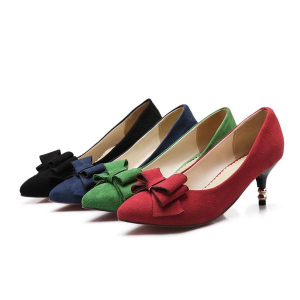 big size 31-50 2021 spring & autumn women fashion pointed toe flock bowtie med heels pumps 4 colors dress shoes, Black
big size 31-50 2021 spring & autumn women fashion pointed toe flock bowtie med heels pumps 4 colors dress shoes, Black