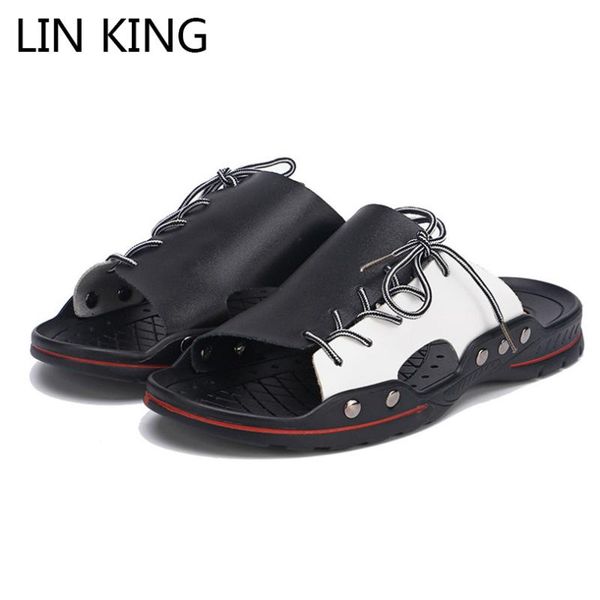 slippers lin king fashion men pu leather flip flops comfortable man summer outdoor slides anti skid beach shoes big size 38-48, Black
slippers lin king fashion men pu leather flip flops comfortable man summer outdoor slides anti skid beach shoes big size 38-48, Black