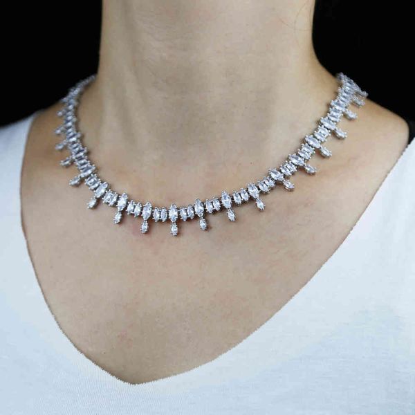 iced out bling 5a cz tennis chain necklace for women lady statement choker with oval crystal paved hip hop party jewelry x0509, Black
iced out bling 5a cz tennis chain necklace for women lady statement choker with oval crystal paved hip hop party jewelry x0509, Black