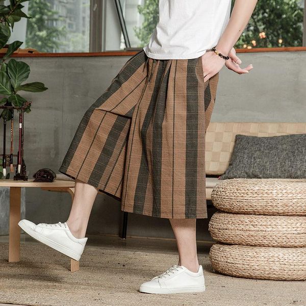 men's pants mrgb 2021 summer loose linen men chinese style wide leg striped calf-length trousers fashion big size vintage, Black
men's pants mrgb 2021 summer loose linen men chinese style wide leg striped calf-length trousers fashion big size vintage, Black
