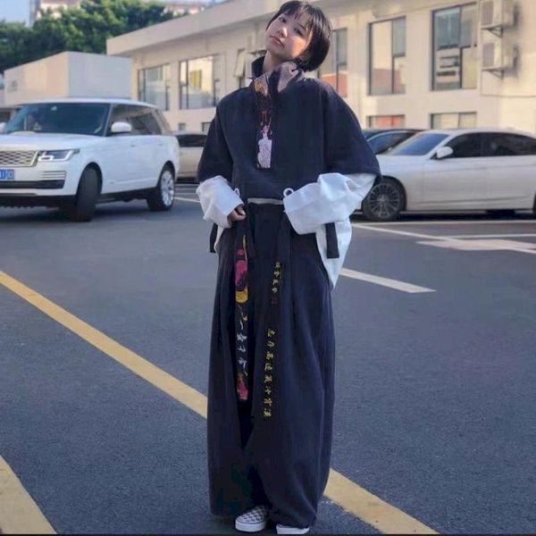 women's two piece pants autumn suit stitching sweatshirt fake two-piece loose pullover + corduroy wide-leg drape bloomers harajuku goth, White
women's two piece pants autumn suit stitching sweatshirt fake two-piece loose pullover + corduroy wide-leg drape bloomers harajuku goth, White