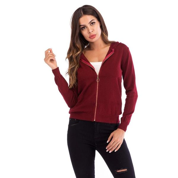 women's sweaters hooded knitting sweater coats 2021 european style solid color patchwork zipper cardigans long sleeve knitted jumper, White;black
women's sweaters hooded knitting sweater coats 2021 european style solid color patchwork zipper cardigans long sleeve knitted jumper, White;black
