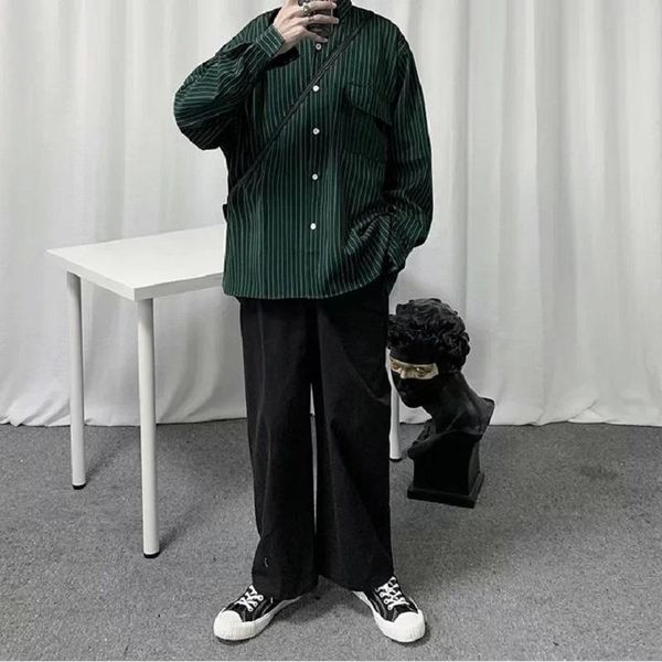 korean casual wild striped shirt autumn trendy brand hong kong style loose long-sleeved harajuku clothing male men's shirts, White;black
korean casual wild striped shirt autumn trendy brand hong kong style loose long-sleeved harajuku clothing male men's shirts, White;black