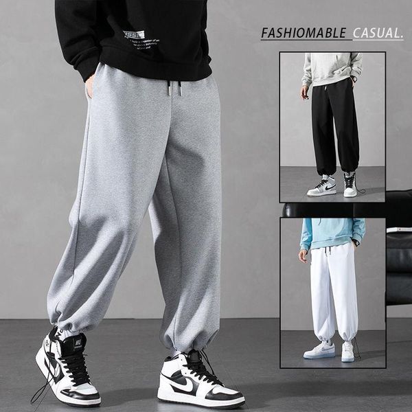 men's pants plush thickened solid color leggings casual loose student men trousers sport streetwear tidal current leisure, Black
men's pants plush thickened solid color leggings casual loose student men trousers sport streetwear tidal current leisure, Black