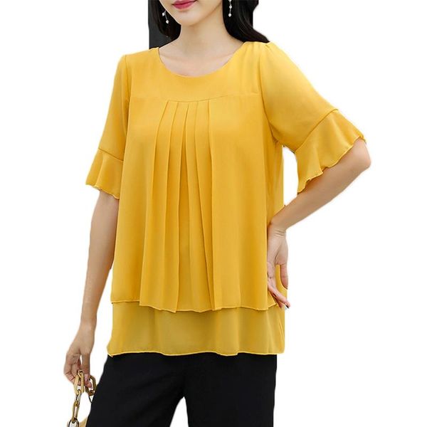 women's blouses & shirts plus size -5xl 2021 summer women blouse loose shirt o-neck chiffon female short sleeve ladies blusas clothes, White
women's blouses & shirts plus size -5xl 2021 summer women blouse loose shirt o-neck chiffon female short sleeve ladies blusas clothes, White