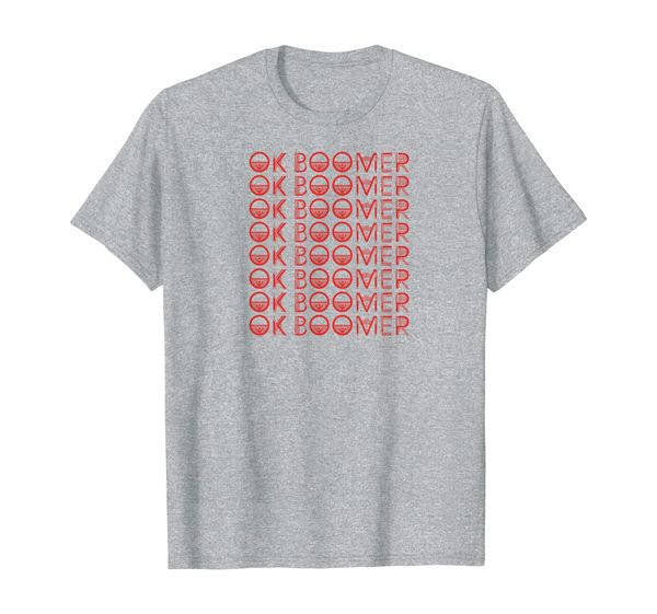 funny ok boomer merch t-shirt, White;black