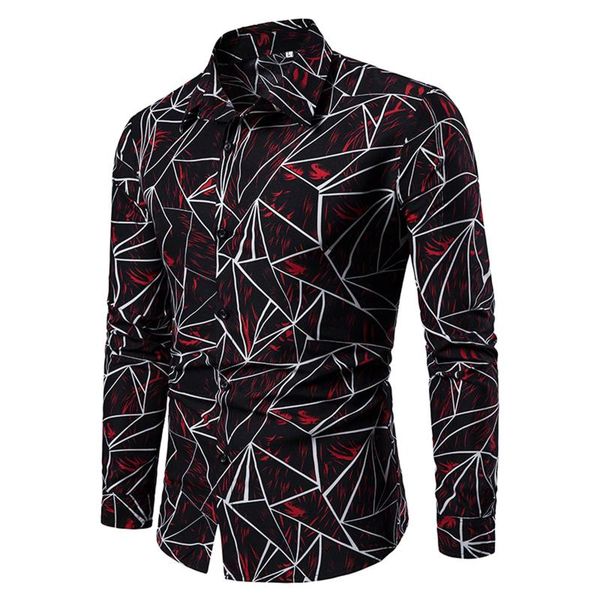 men's casual shirts fashion printed autumn lapel slim fit large size long sleeved oversized vintage shirt men clothing, White;black
men's casual shirts fashion printed autumn lapel slim fit large size long sleeved oversized vintage shirt men clothing, White;black
