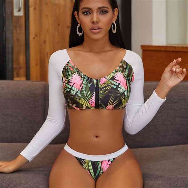 women's swimwear leaves print swimsuit female long sleeve mesh bikini summer bodysuit push up women monokini 296r, White;black
women's swimwear leaves print swimsuit female long sleeve mesh bikini summer bodysuit push up women monokini 296r, White;black