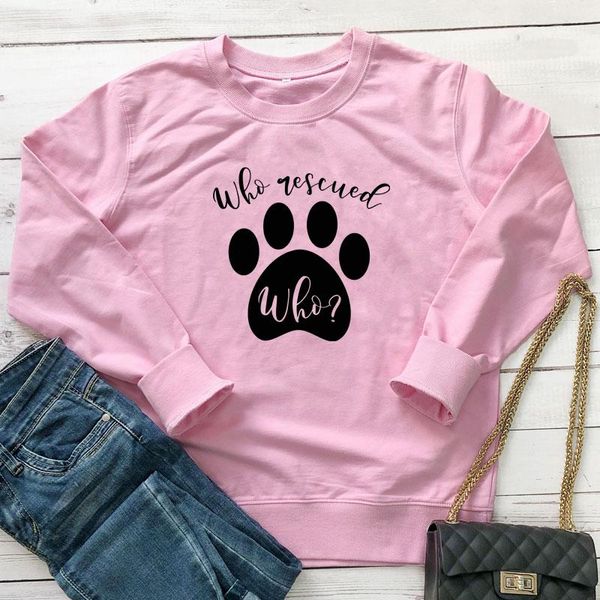 women's hoodies & sweatshirts who rescued dog sweatshirt cute 90s mom gift pullovers funny women long sleeve graphic jumper plus size, Black
women's hoodies & sweatshirts who rescued dog sweatshirt cute 90s mom gift pullovers funny women long sleeve graphic jumper plus size, Black