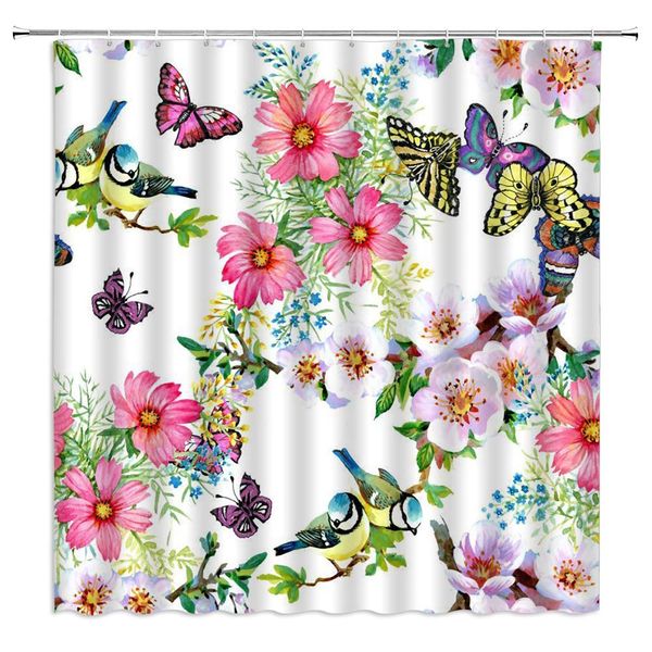 sztnsm flower shower curtain colorful spring garden flowers green leaves butterfly couple birds branches,70x70 inch polyester
sztnsm flower shower curtain colorful spring garden flowers green leaves butterfly couple birds branches,70x70 inch polyester