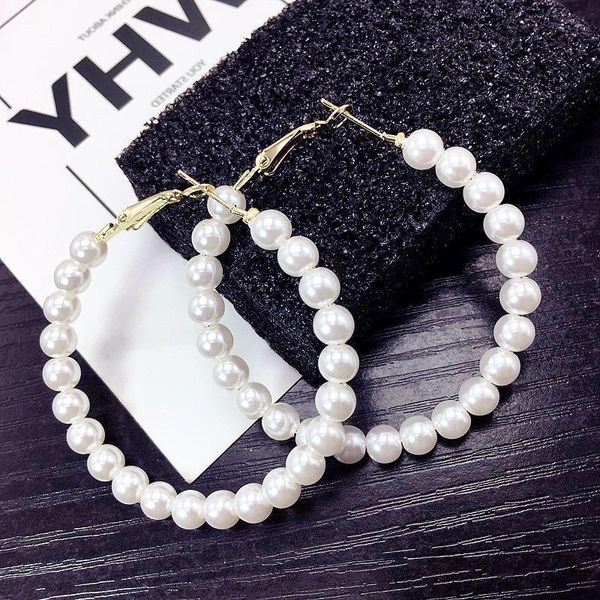 hoop & huggie style pearl circle earrings long white women fashion simple jewelry, Golden;silver
hoop & huggie style pearl circle earrings long white women fashion simple jewelry, Golden;silver