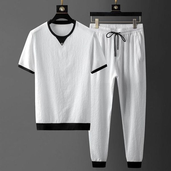 men's tracksuits men's short-sleeved suit light luxury high-end fashion t-shirt breathable round ne ice silk sports for men, Gray
men's tracksuits men's short-sleeved suit light luxury high-end fashion t-shirt breathable round ne ice silk sports for men, Gray