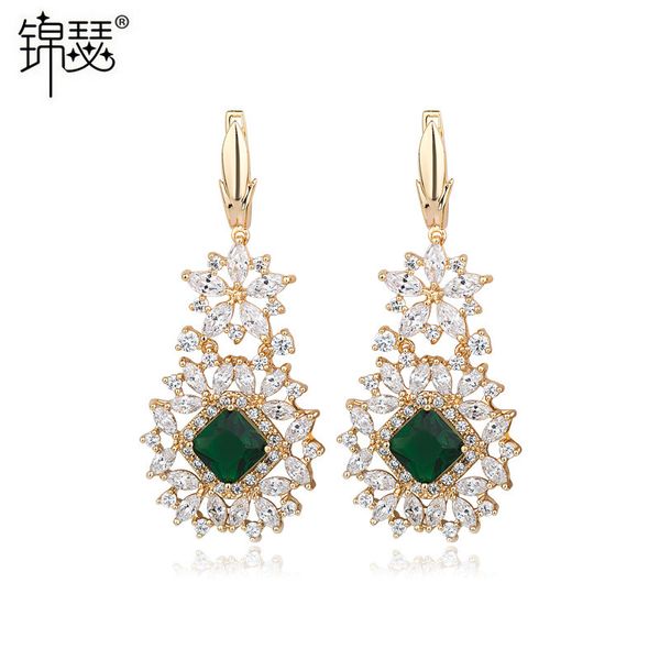 jewelry charm stud green earrings fashion atmosphere exaggerated bride dinner accessories, Golden
jewelry charm stud green earrings fashion atmosphere exaggerated bride dinner accessories, Golden