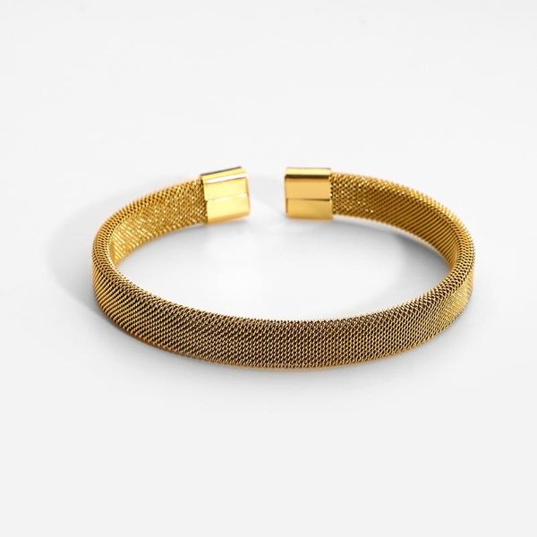 bangle ins 18k gold plated woven design vintage opening bracelet for women stainless steel 2021 trendy jewlery, Black
bangle ins 18k gold plated woven design vintage opening bracelet for women stainless steel 2021 trendy jewlery, Black