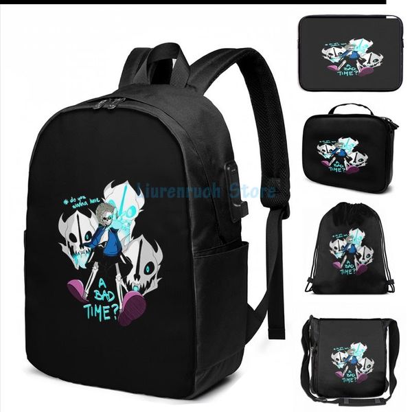 funny graphic print undertale - sans usb charge backpack men school bags women bag travel laptop
funny graphic print undertale - sans usb charge backpack men school bags women bag travel laptop