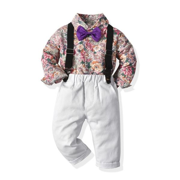 clothing sets tem doger 2021 fashion hawaii boys set gentleman style flower printed bow-tie shirt+suspenders pants 2pcs suit, White
clothing sets tem doger 2021 fashion hawaii boys set gentleman style flower printed bow-tie shirt+suspenders pants 2pcs suit, White