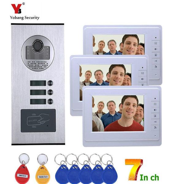villa apartment door bell 7"inch video phone doorbell intercom system rfid access control 1 camera 3 monitor phones
villa apartment door bell 7"inch video phone doorbell intercom system rfid access control 1 camera 3 monitor phones