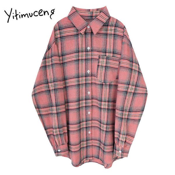 yitimuceng pink blouses women office lady plus size plaid shirts loose button up clothing turn-down collar pocket fashion 210601, White
yitimuceng pink blouses women office lady plus size plaid shirts loose button up clothing turn-down collar pocket fashion 210601, White