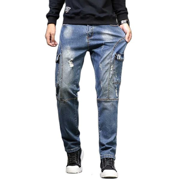 jeans patchwork ripped denim pants men casual trousers straight loose baggy streetwear distressed jeans male clothing, Blue
jeans patchwork ripped denim pants men casual trousers straight loose baggy streetwear distressed jeans male clothing, Blue