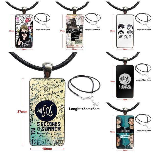 pendant necklaces 5 seconds of summer sos fashion glass cabochon rectangle necklace choker jewelry for christmas gift, Silver
pendant necklaces 5 seconds of summer sos fashion glass cabochon rectangle necklace choker jewelry for christmas gift, Silver