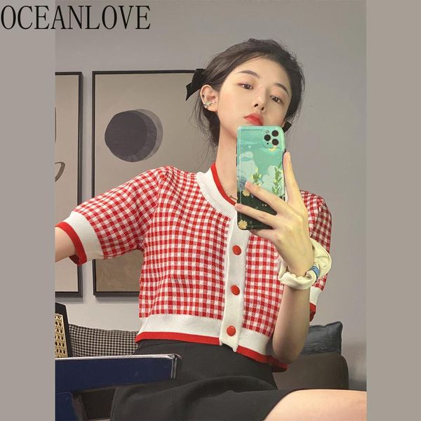 women's knits & tees oceanlove vintage chic sweet plaid knitted women summer o neck short sleeve single breasted cardigan fashion swea, White
women's knits & tees oceanlove vintage chic sweet plaid knitted women summer o neck short sleeve single breasted cardigan fashion swea, White
