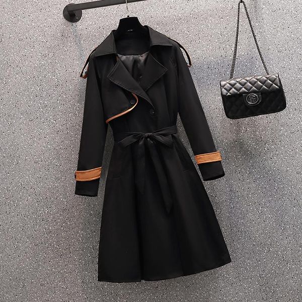 women's jackets fat younger sister han edition of autumn fund 2021 brim accept waist splicing trench coat thin minus age female, Black;brown
women's jackets fat younger sister han edition of autumn fund 2021 brim accept waist splicing trench coat thin minus age female, Black;brown