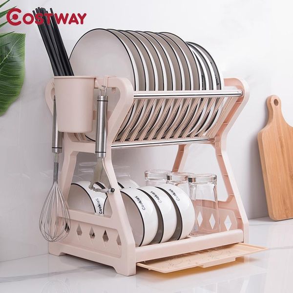 hooks & rails dish rack kitchen storage dishes and chopsticks plastic water filter household double-layer
hooks & rails dish rack kitchen storage dishes and chopsticks plastic water filter household double-layer